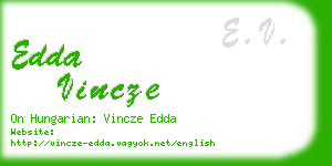 edda vincze business card